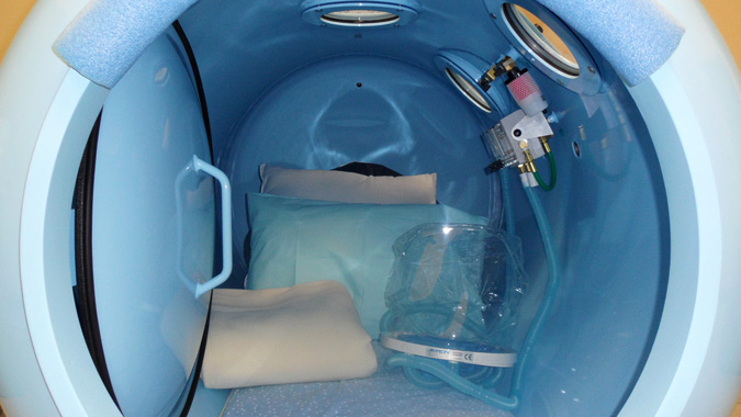 Inside the HBOT chamber